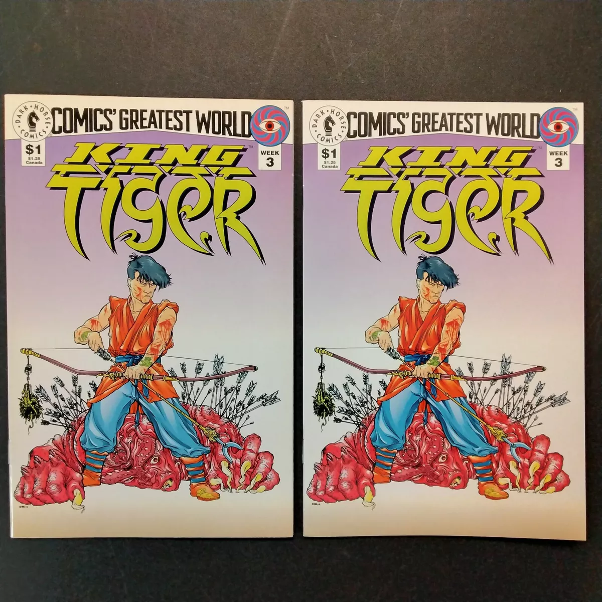 1993 DARK HORSE COMICS - COMIC'S GREATEST WORLD KING TIGER - LOT OF 2