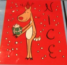 Garden Flag NICE Reindeer Christmas Red Winter Small 12.5x18 Rain or Shine NIP