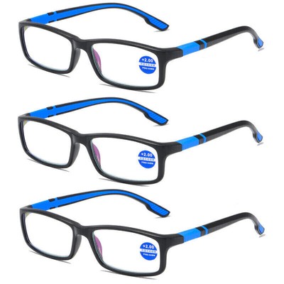 3x Herren Frauen Lesebrille TR90 Sport Leser +1.0 1.5 2.0 2.5 3.0 3.5 4.0 Neues