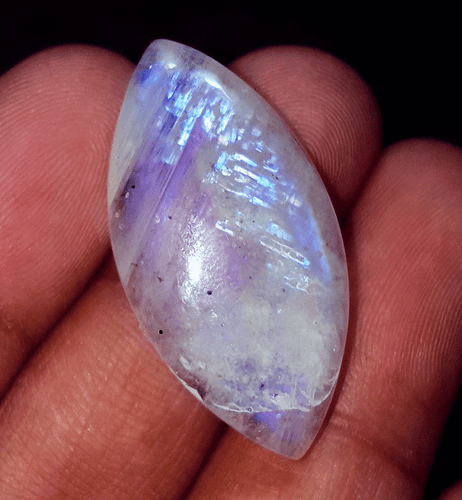 Piedra lunar arco iris blanca 100 % natural 26,85 quilates piedra preciosa suelta certificada marquesa - Imagen 2 de 6