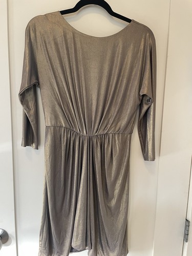 EUC Tibi metallic gold dress SZ S
