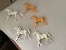 Lot of 5 Marx Cavalry Running Horses