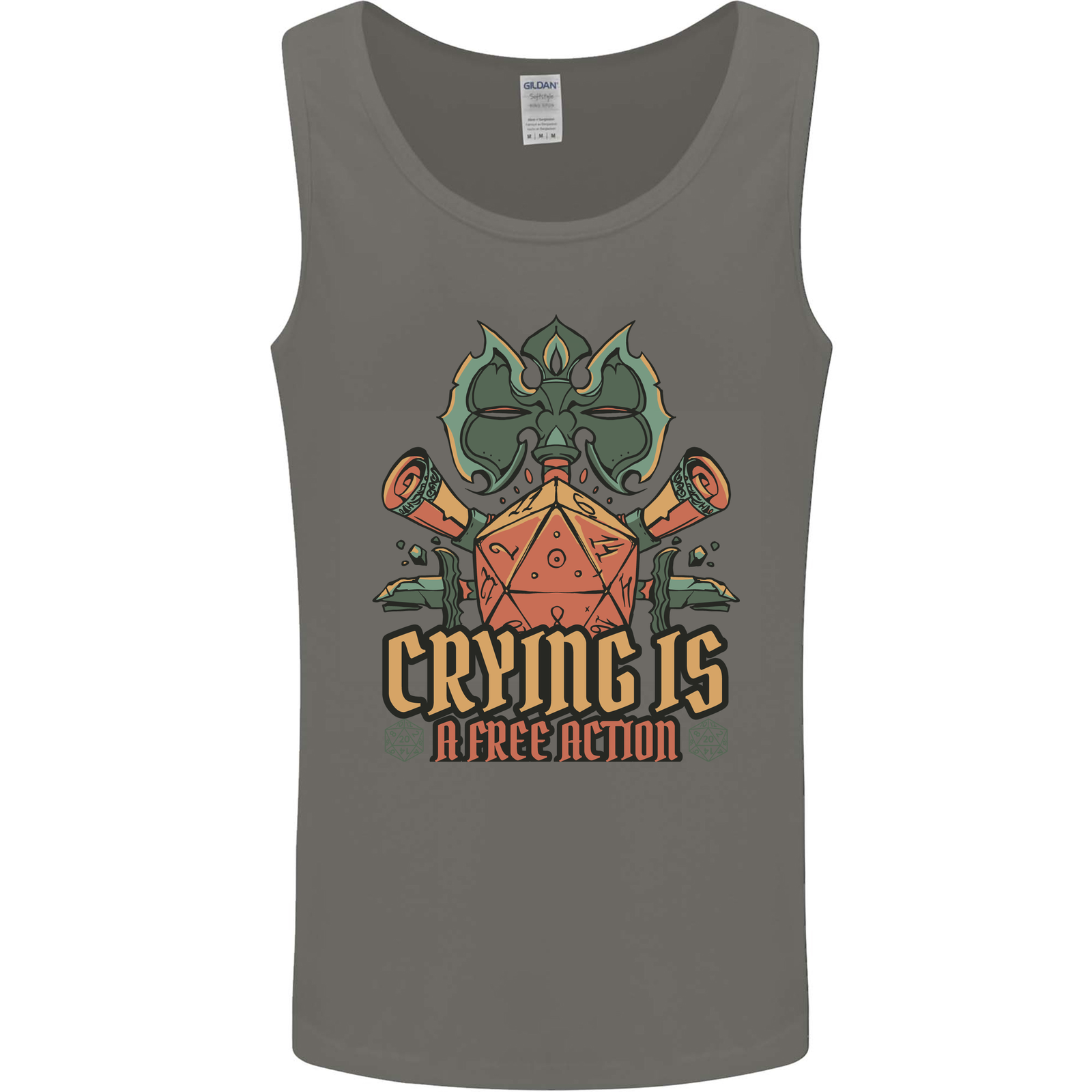 RPG Role Playing Games Crying Free Action Mens Vest Tank Top