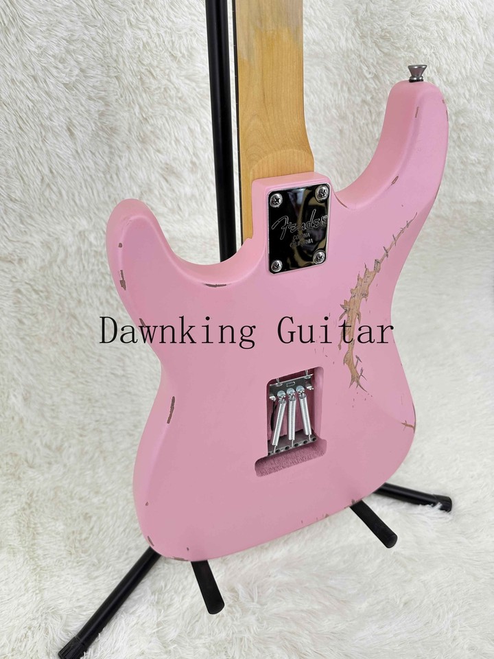 Relic ST Custom Pink Electric Guitar Basswood Body Chrome Hardware High