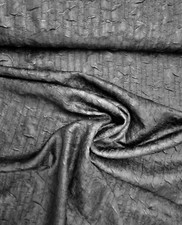 1,45 Meter ABVERKAUF  weich fließendes Strukturgewebe SCHWARZ v. HILCO SALE