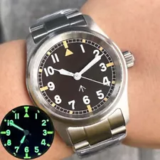 20ATM Tandorio 36mm Pilot Sapphire Glass NH35A Diving Auto Black Men's Watch