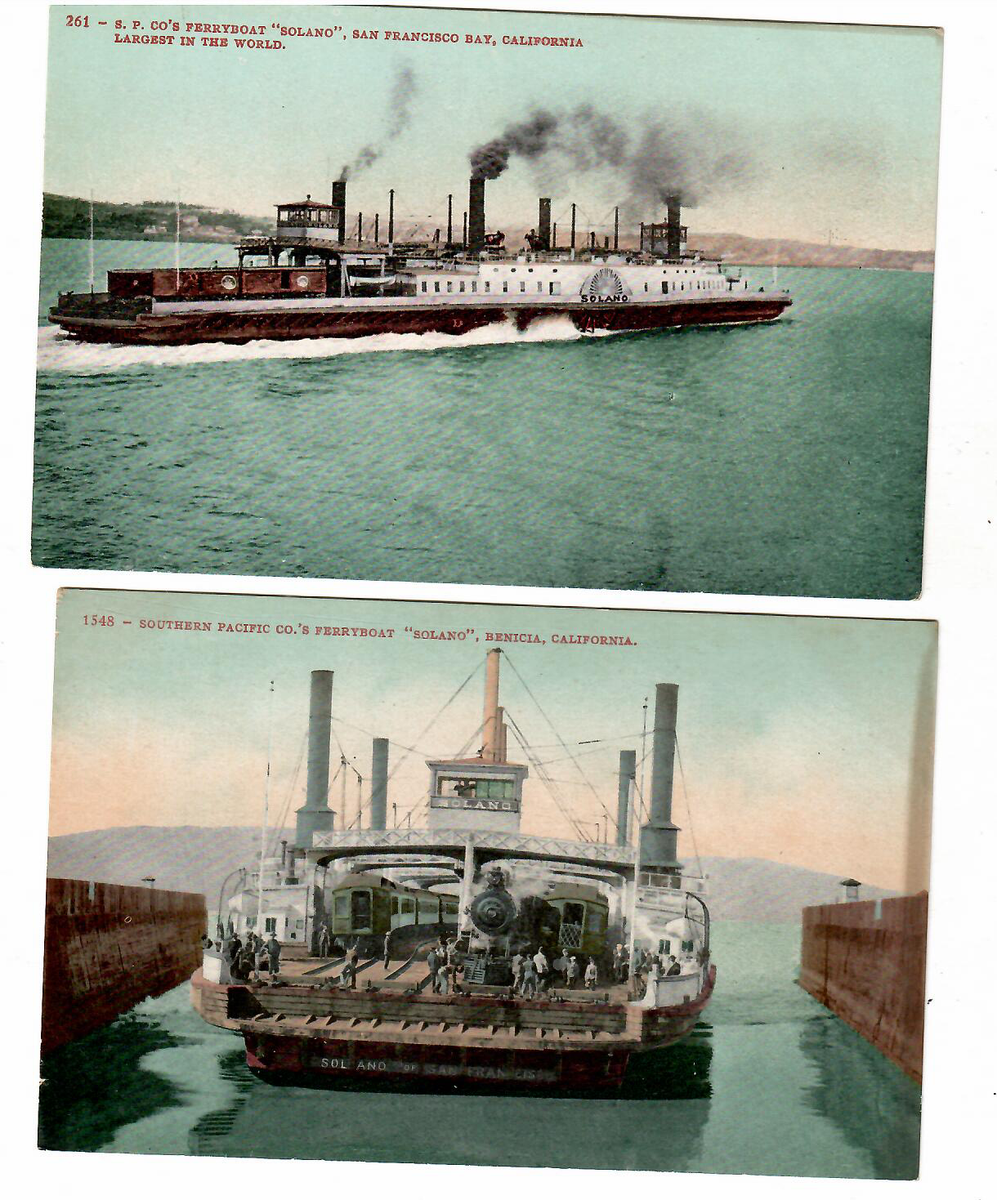SOLANO (1879) -- Ferryboat -- Southern Pacific (Two Cards) | eBay