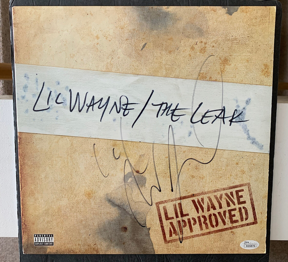LIL WAYNE SIGNED THE LEAK VINYL AUTOGRAPHED JSA COA RAP