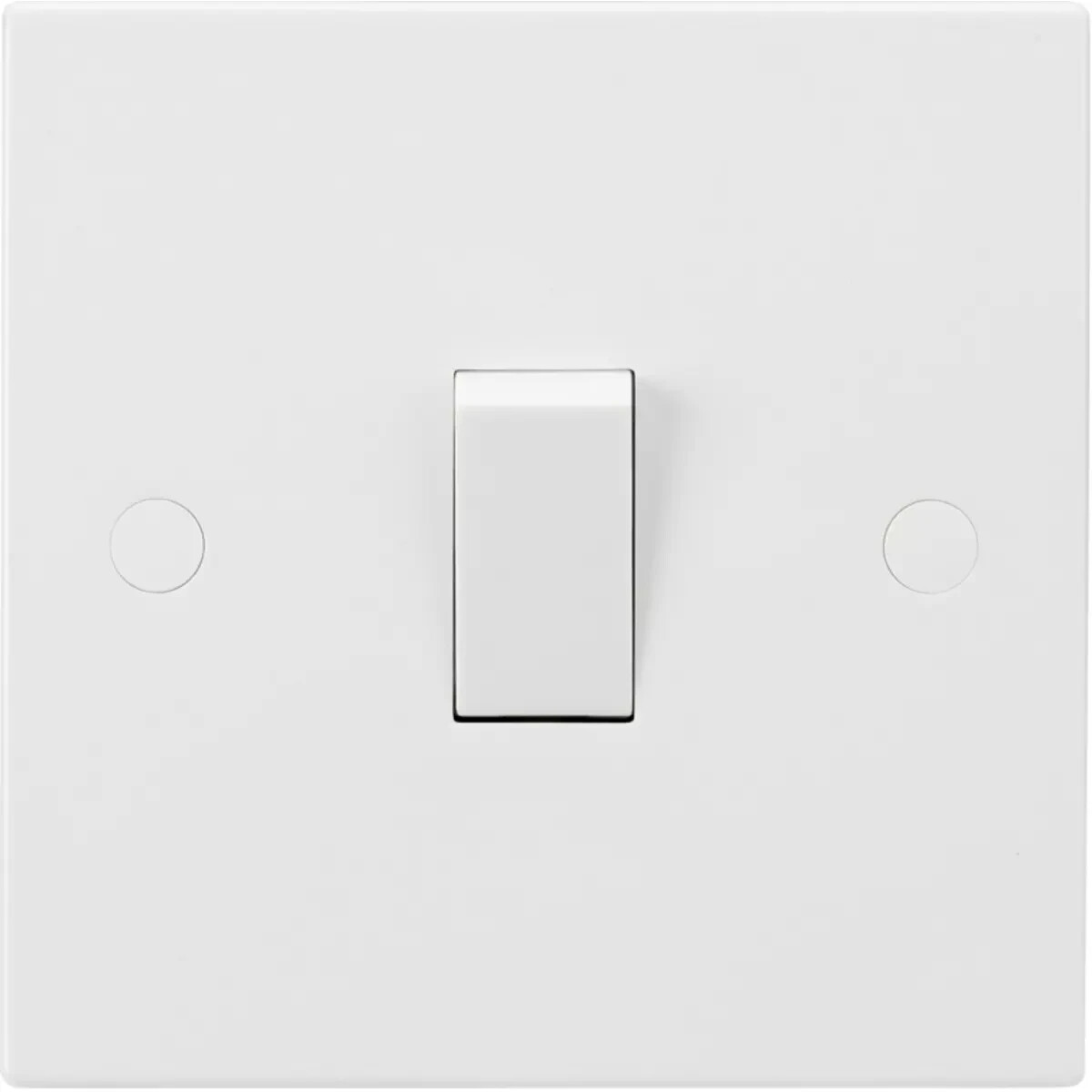 10AX Single Gang 2 Way Switch White Knightsbridge SN2000