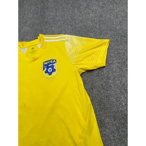 Adidas Aeroready MYSA Soccer Men's T-Shirt Short Sleeve Yellow Size Medium - 第 3/17 張圖片