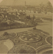 1898 FLORENCE ITALY SAN MINIATO FLOWER OF ALL CITIES GARDENS STEREOVIEW 23-3