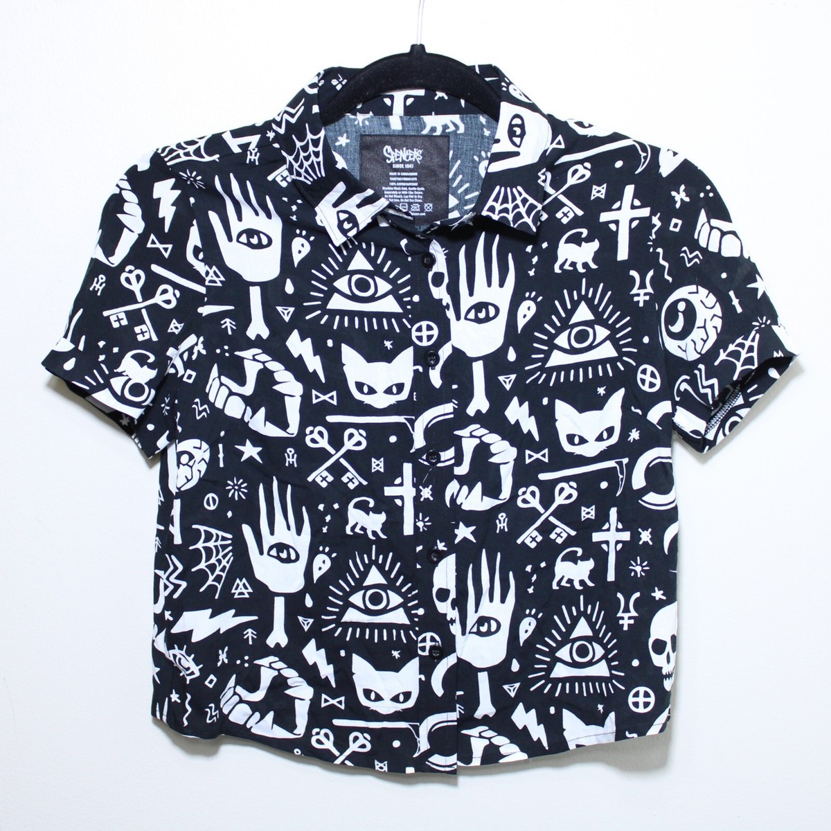 Dead Tired Black T Shirt Under Button Down Dead Tired Funky Button