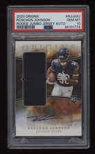 2023 Roschon Johnson PSA 10 Panini Origins Patch Auto Autograph Rookie Rc POP1