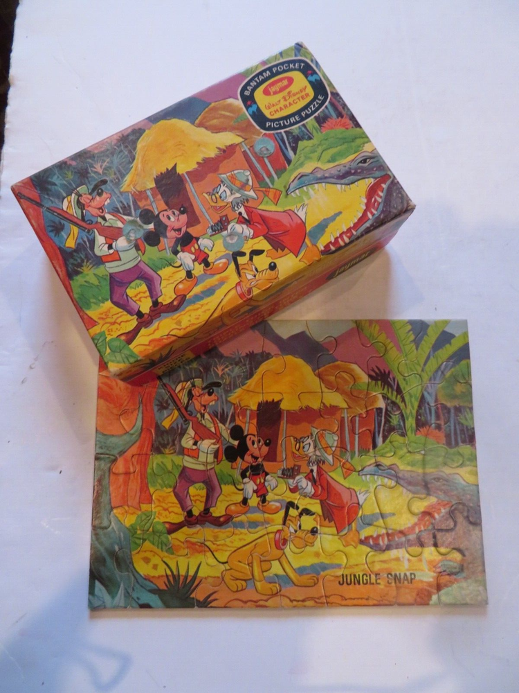 VTG Jaymar Walt Disney Picture Puzzle Bantam Pocket Jigsaw Puzzle Mickey Mouse