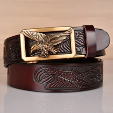 Men Belt Genuine Leather Buckle Eagle Fashion Belt Luxury for Men Dress Belts