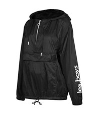 Les Girls Les Boys Logo Unisex Black Neon Hooded Pack A Mac Size M (uk 8-10)