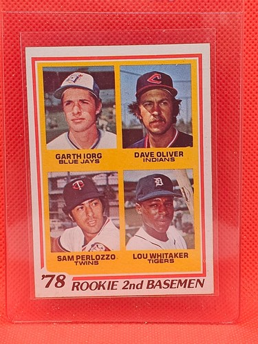 1978 Topps - Rookie 2nd Basemen #704 Lou Whitaker, Garth Iorg, Sam Perlozzo (RC)