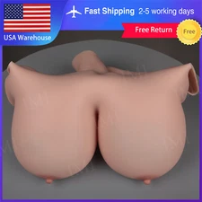 Crossdresser Silicone Breast Forms B-K Cup Fake Boobs Plus Size Breast Plates