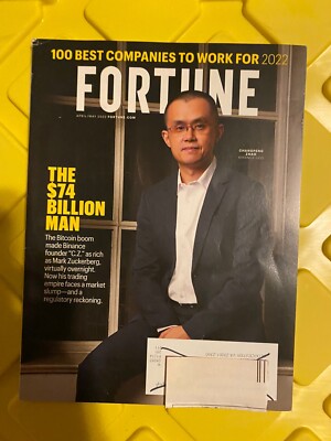 Fortune Magazine April May 2022 Changpeng Zhao 74 Billion Dollar Man