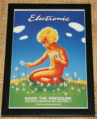 #ad ELECTRONIC band Framed A4 1996 raise pressure ALBUM original promo ART poster GBP 14.99