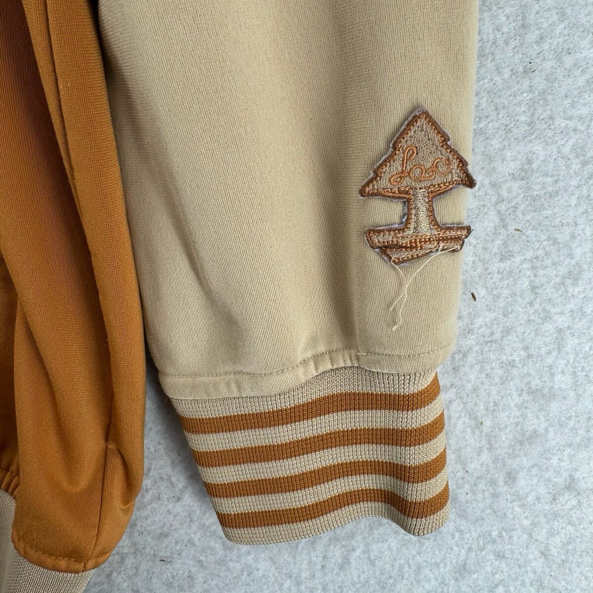 VINTAGE Retro Fox Track Jacket Mens Large Warm Up Brown Tan VINTAGE Retro Fox Track Jacket Mens Large Warm Up Brown Tan