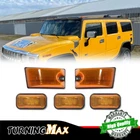 For 03-09 Hummer H2 Amber Front Roof Top Cab Running Parking Light Lamp Housings