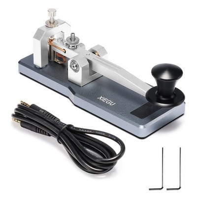 Xiegu VK-5 Mini CW Straight Key: CNC Aluminum, 3.5mm Jack, for G90 X6100 X6200