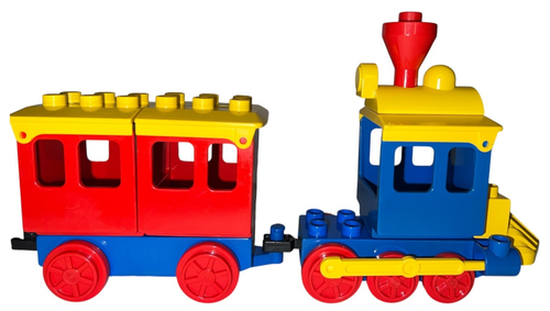 Vintage LEGO Duplo 2705 Passenger Train Set 1983 w/ Conductor & Passenger Figure - Picture 3 of 8