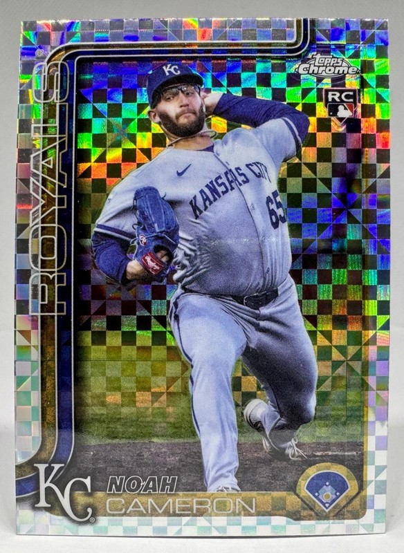 2025 Topps Chrome Update X-Fractor Parallel #USC69 Noah Cameron Rookie RC Royals