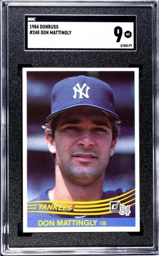 1984 donruss - don mattingly 248 SGC 9 Strong Centering!