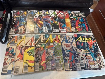 Lot of 18 Action Comics Comic Books 1980s-2000s