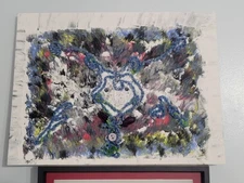 YARN - Donkey, Original Modern Abstract Art, Acrylic Painting on Canvas. 