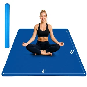 Stepwaver Extra Large Yoga Mat 6'x4'(1/3" and 1/4" Thick), Non-Slip, Ultra Du...