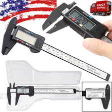 6" Digital Caliper LCD Electronic Vernier Micrometer Gauge Carbon Fiber 150mm US