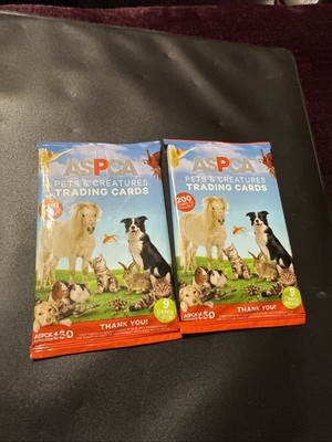 New Sealed Lot Of 2 ASPCA Pets & Creatures Trading Cards
