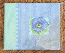 K  Company 8.5 x 8.5 Scrapbook Album Poppy Striped Top Loading Purple Green New