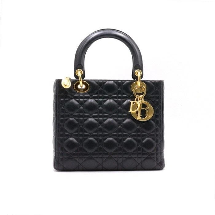 Sac fourre tout Dior noir femme moyen cannage aa35432 67468956