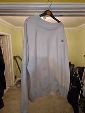 Felpa pullover Champion T-Max bianca uomo, taglia XL, con logo stampato