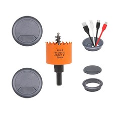 Desk Grommet 2 inch with Hole Saw Desk Cord Hole Cover Grommet for Cables 2 PC