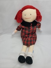 Eden Madeleine Stuffed Plush Christmas Doll 18 Vintage 1990 Plaid Dress