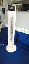 Ezify White Tower Fan with Remote Control, Oscillation & Timer