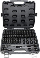 3/8"Drive 50Pc Impact Socket Set SAE/Metric 5/16 In-3/4 In Standard/Deep Sockets