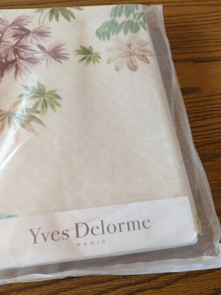 NWT Yves Delorme Paris LAOS 100% Organic Cotton Queen Duvet Cover Floral France - Image 3 of 4
