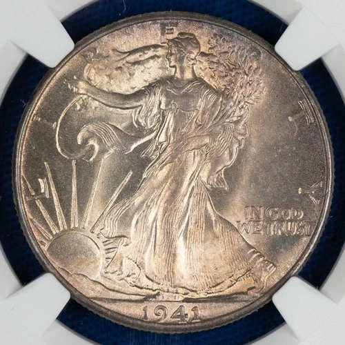 Certified 1941 Walking Liberty Half Dollar NGC MS65 Silver 50c