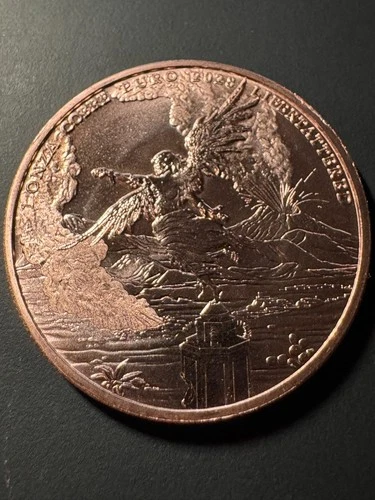 1 oz Copper Zombucks World Libertattered Round - .999 Pure - New! (in hand)