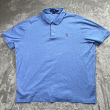 Polo Ralph Lauren Men's Classic Fit Cotton Polo Short Sleeve Solid Blue XL