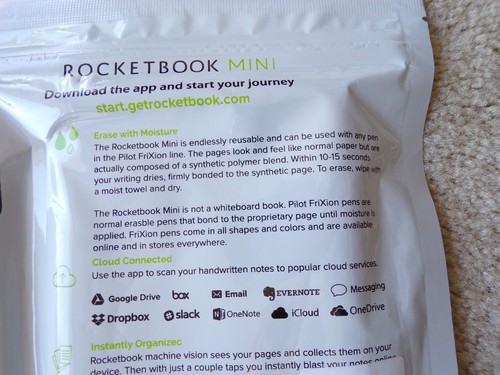 Rocketbook Smart Notebook Mini - 3.5 x 5.5 inch - Gray - Dotted Pages; @c17 - Picture 5 of 5
