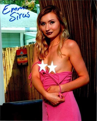 Emma Sirus signed model B 8x10 Photo -PROOF- -CERTIFICATE- (A0037)