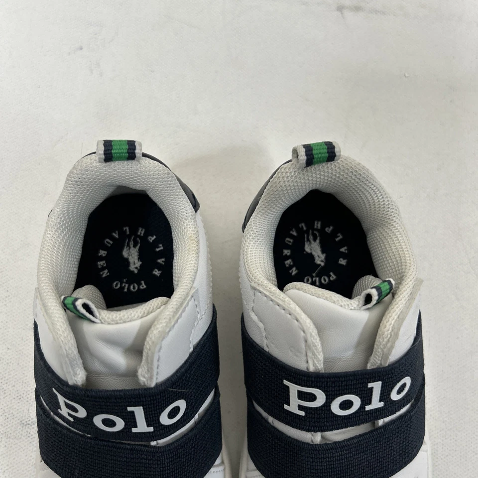 Polo Ralph Lauren 运动鞋 学步儿童 6 白色/蓝色 一脚蹬鞋 — 第 3/4 张图片