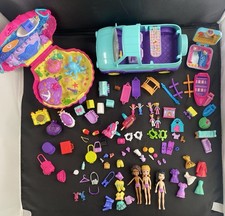 Misc Polly Pocket Lot Seashell Purse Car Ring Puppy Playhouse Clothes